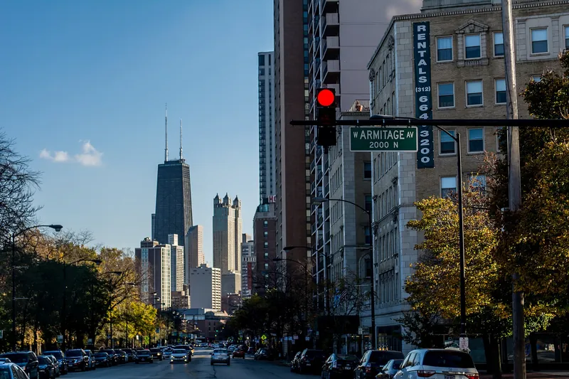 Lincoln Park shopping district in Chicago